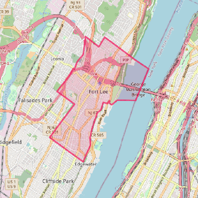 Map of Fort Lee