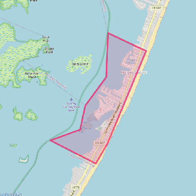 Map of Harvey Cedars