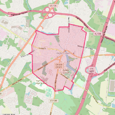 Map of Hightstown
