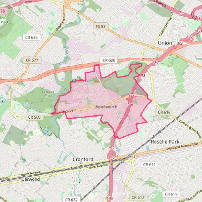 Map of Kenilworth
