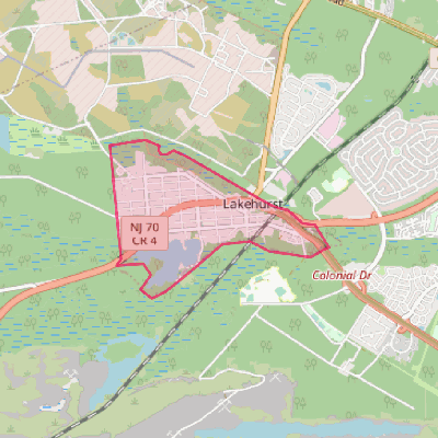 Map of Lakehurst