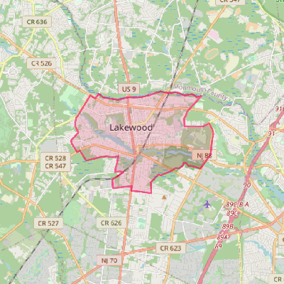 Map of Lakewood