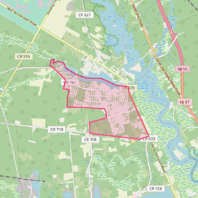 Map of Laurel Lake