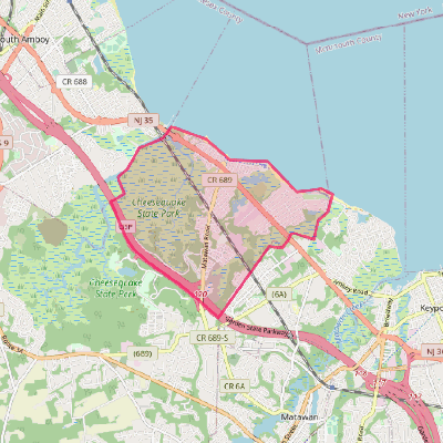 Map of Laurence Harbor
