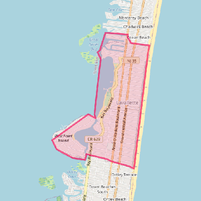 Map of Lavallette