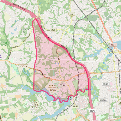Map of Lincroft