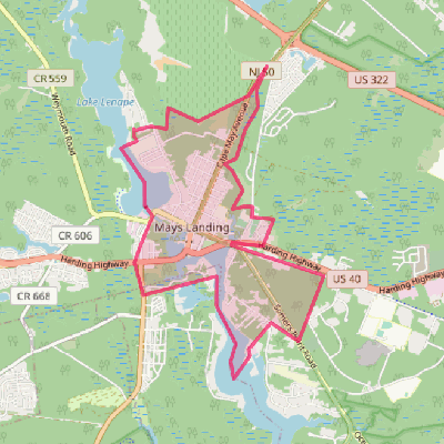 Map of Mays Landing