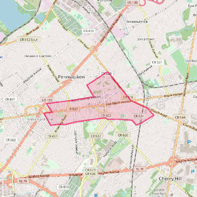 Map of Merchantville