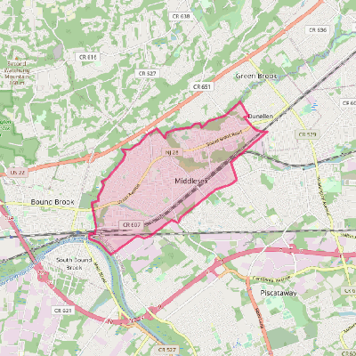 Map of Middlesex