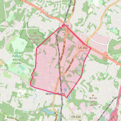 Map of Morris Plains