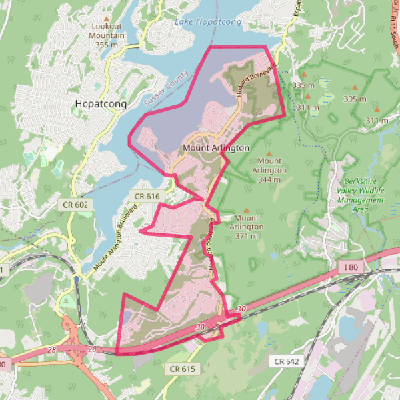 Map of Mount Arlington
