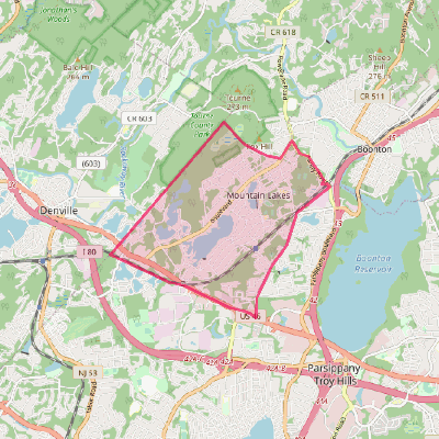 Map of Mountain Lakes