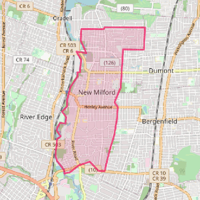 Map of New Milford