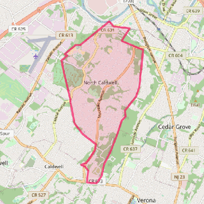 Map of North Caldwell