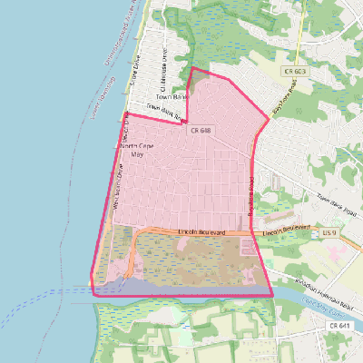 Map of North Cape May