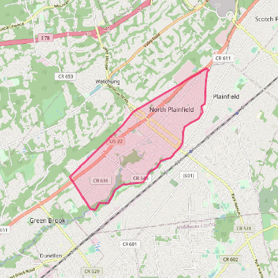 Map of North Plainfield