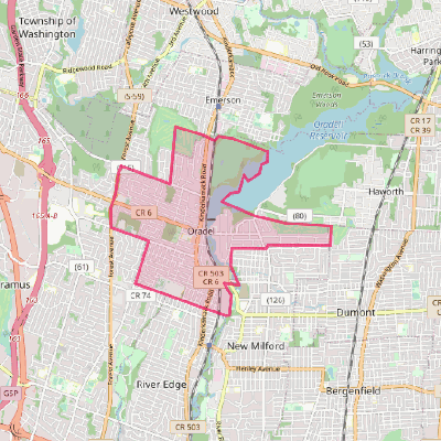 Map of Oradell