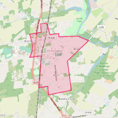 Map of Pennington