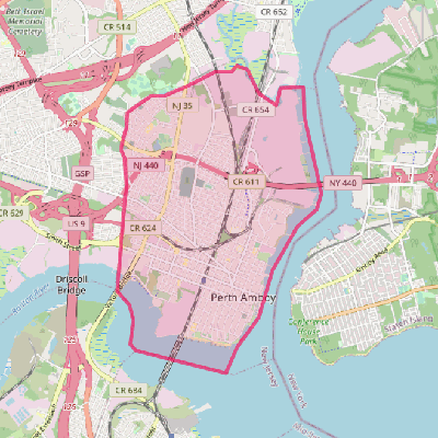 Map of Perth Amboy