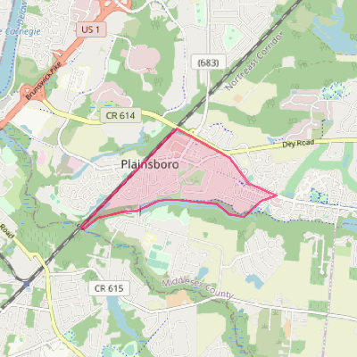 Map of Plainsboro Center