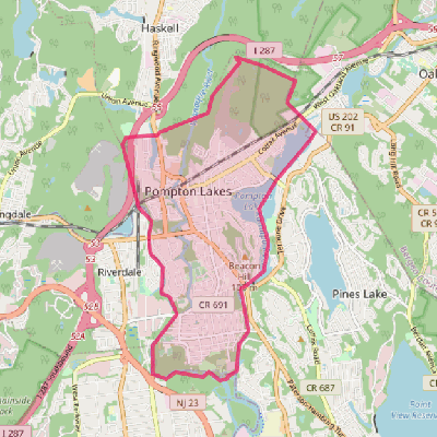 Map of Pompton Lakes