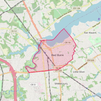 Map of Red Bank