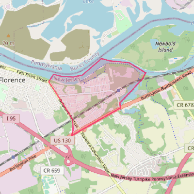 Map of Roebling