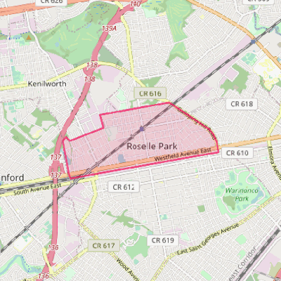 Map of Roselle Park