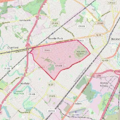 Map of Roselle
