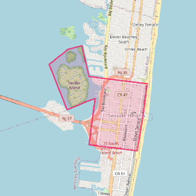 Map of Seaside Heights