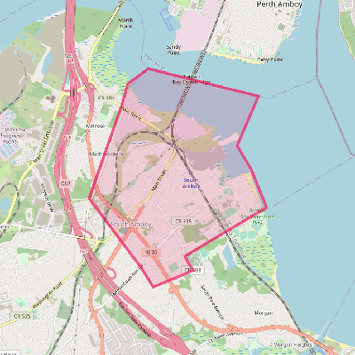 Map of South Amboy