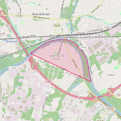 Map of South Bound Brook