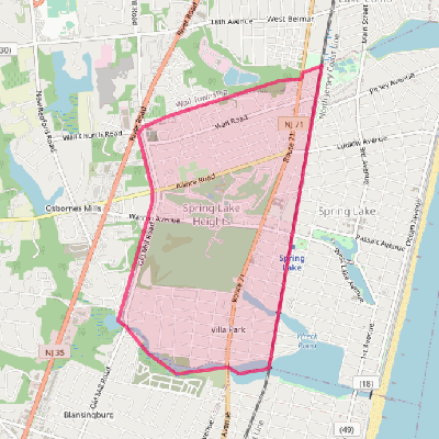 Map of Spring Lake Heights