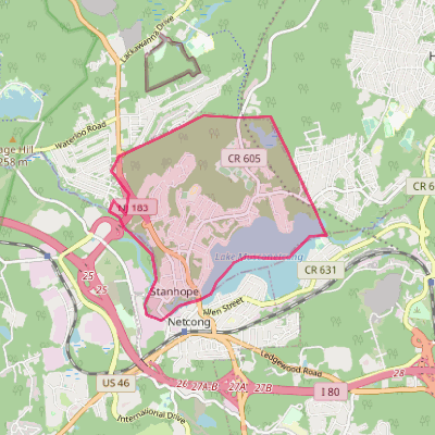 Map of Stanhope