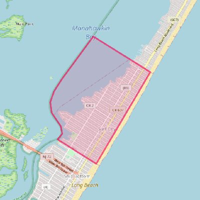 Map of Surf City