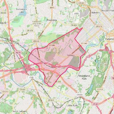 Map of Totowa