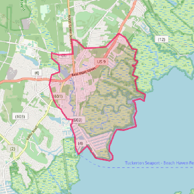 Map of Tuckerton