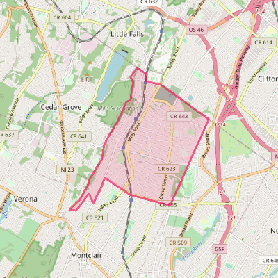 Map of Upper Montclair