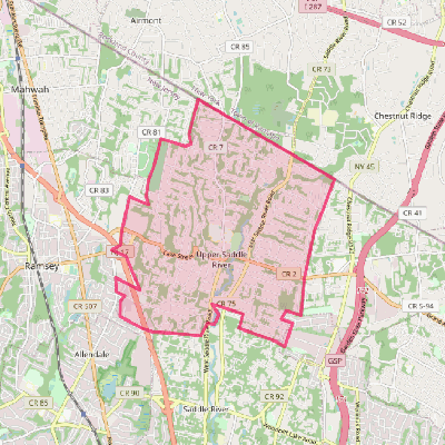 Map of Upper Saddle River