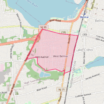 Map of West Belmar