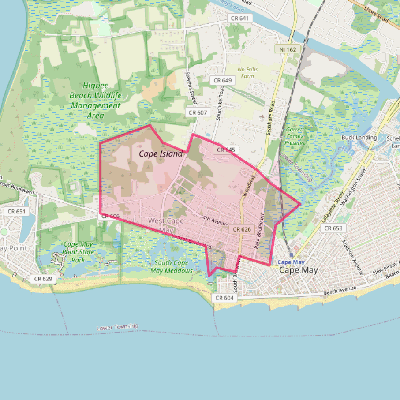 Map of West Cape May