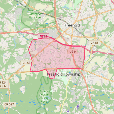 Map of West Freehold