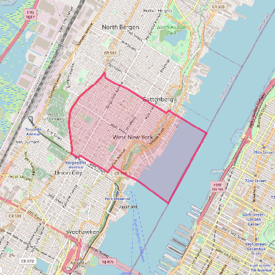 Map of West New York