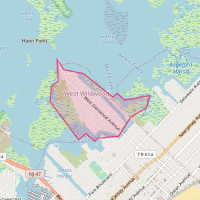 Map of West Wildwood