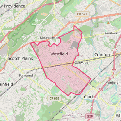 Map of Westfield