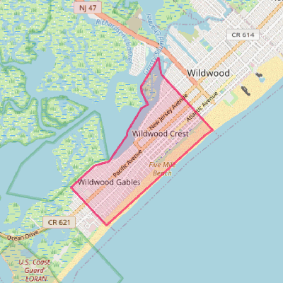 Map of Wildwood Crest