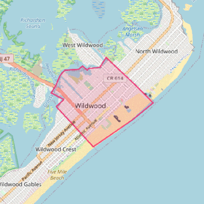 Map of Wildwood