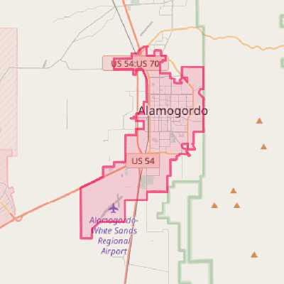 Map of Alamogordo