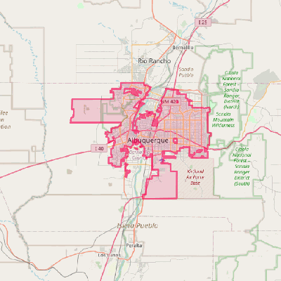 Map of Albuquerque