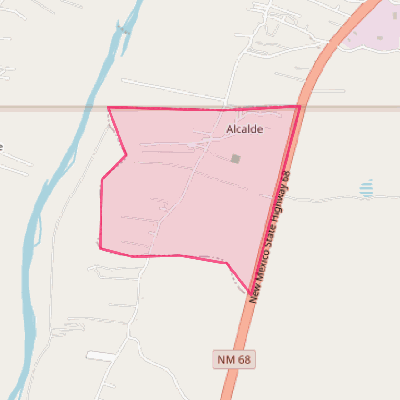 Map of Alcalde